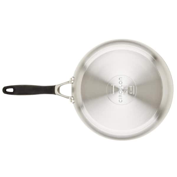 Circulon 12 Stainless Steel Frying Pan with Lid and SteelShield