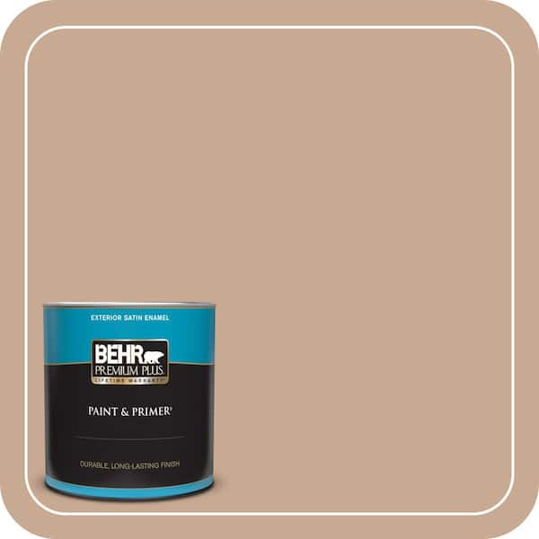 BEHR PREMIUM PLUS 1 qt. #ECC-42-1 Fox Hill Satin Enamel Exterior Paint & Primer