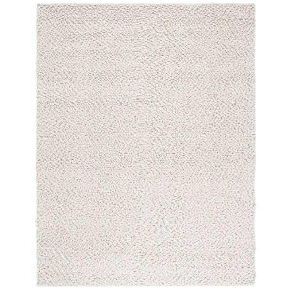 Natura 8 ft. x 10 ft. Ivory Solid Bubble Area Rug