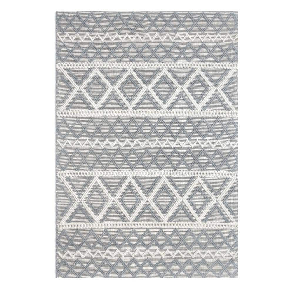 Renewed Gray 6 ft. x 9 ft. Moroccan Upcycled Handwoven Area Rug price history on PriceWatchPro