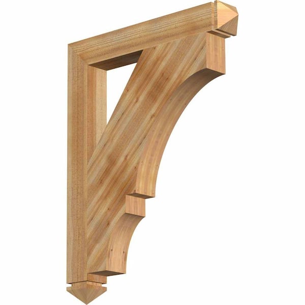 Ekena Millwork 4 in. x 38 in. x 30 in. Western Red Cedar Balboa Arts and Crafts Rough Sawn