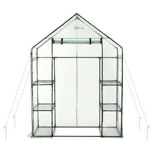 Machrus Ogrow Deluxe Walk-In Greenhouse with 3 Tiers and 6 Shelves - Clear Cover
