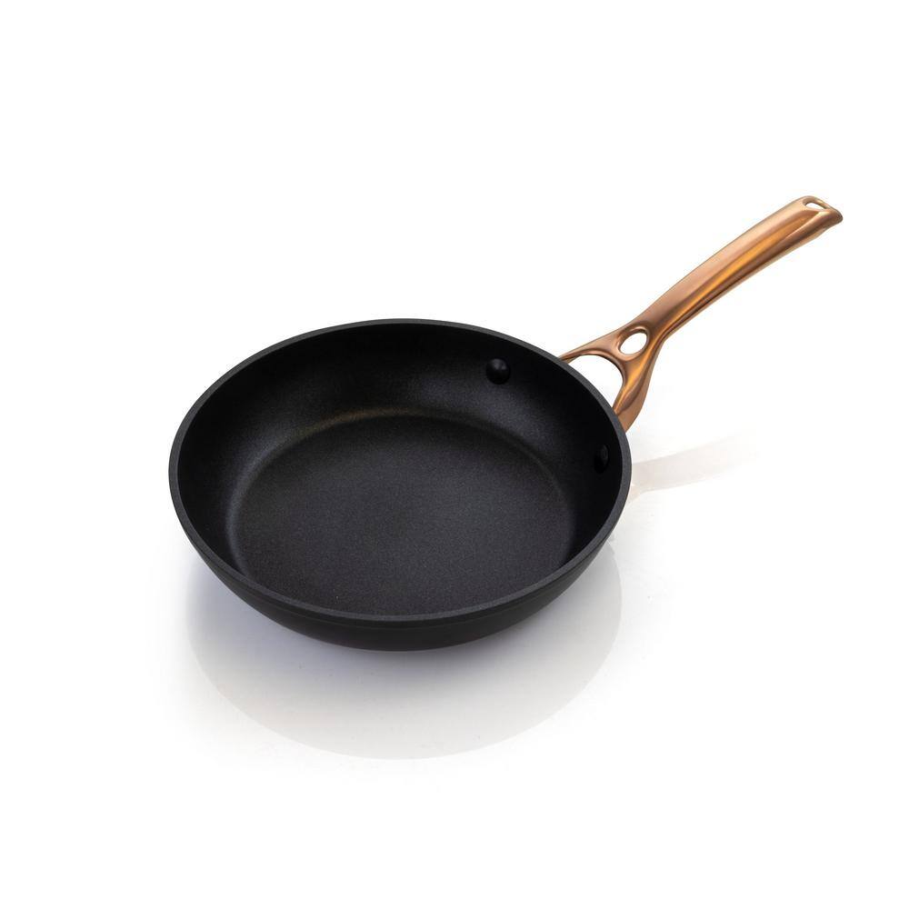 Elegant Black and Bronze 10-Piece Aluminum Nonstick Cookware Set