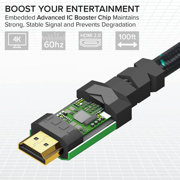 100ft 30m Fiber Optic HDMI Cable 4K 60Hz - HDMI® Cables & HDMI Adapters