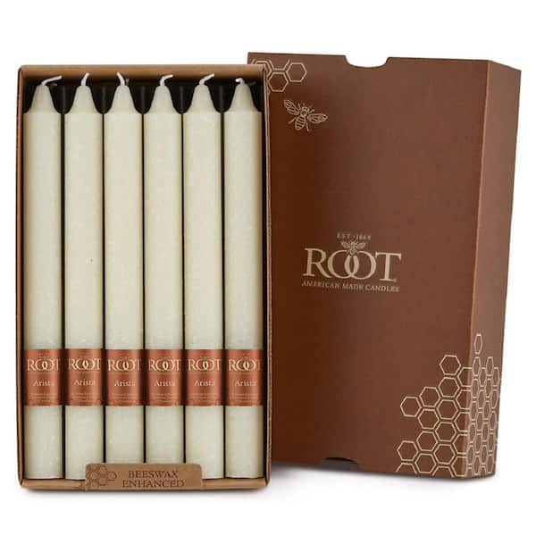 ROOT CANDLES 9 in. Timberline Arista Ivory Dinner Candle (Box of 12)