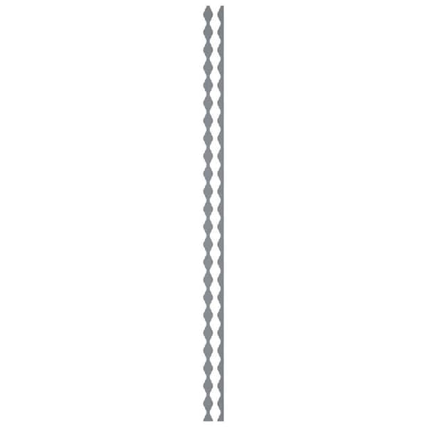 Ekena Millwork Casablanca 0.125 in. T x 0.2 ft. W x 8 ft. L Silver Mirror Acrylic Resin Decorative Wall Paneling 31-Pack