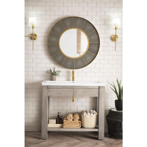 Brooklyn 39.4 in. W Wood Console Sink with Basin and Leg Combo