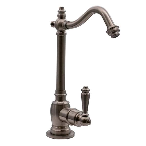 Westbrass 9 in. Victorian 1-Lever Handle Cold Water Dispenser Faucet, Satin Nickel