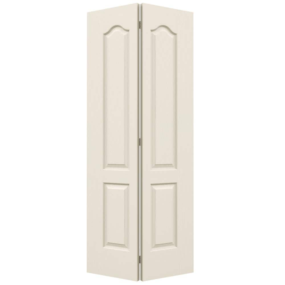 JELD-WEN 32 in. x 80 in. Camden Primed Textured Molded Composite Closet Bi-Fold Door