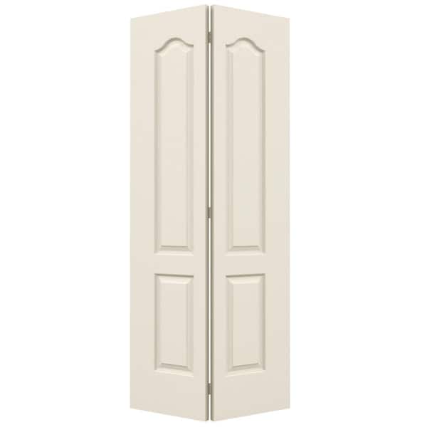 JELD-WEN 32 in. x 80 in. Camden Primed Textured Molded Composite Closet Bi-Fold Door