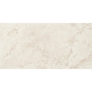 American Roma White 24 in. x 48 in. Matte Cross-Cut Travertine Look Porcelain Floor and Wall Tile (15.5 sq. ft./Case)