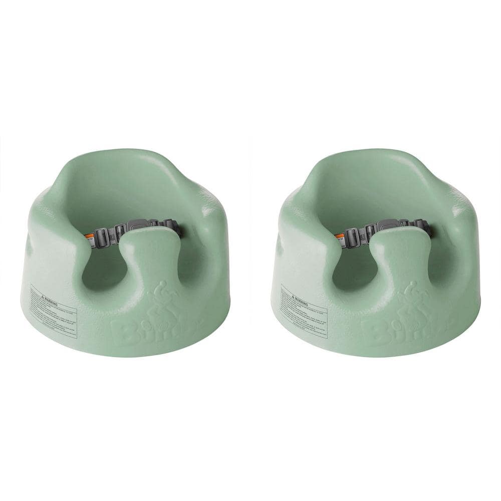 Hemlock Green Soft Foam Wide Floor Seat for Babies w/ Adjustable Harness, (