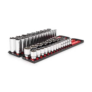 1/2 in. Drive 6-Point Socket Set with Rails (10 mm-32 mm) (46-Piece)