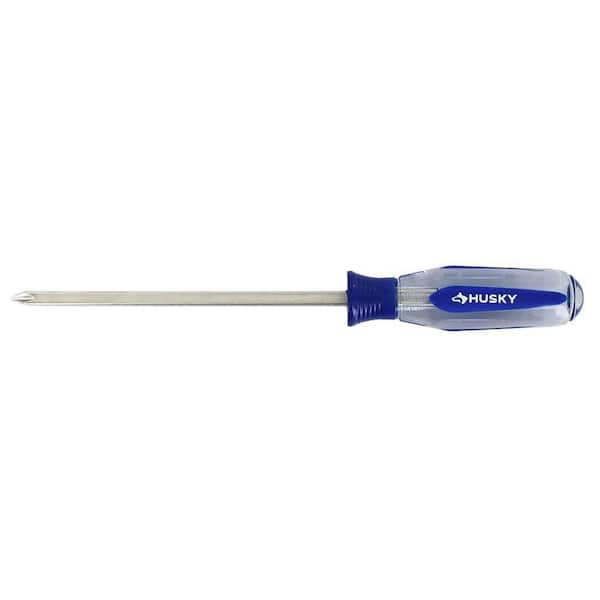 Husky #2 x 6 in. Square Shaft Standard Phillips Screwdriver with Butyrate Handle