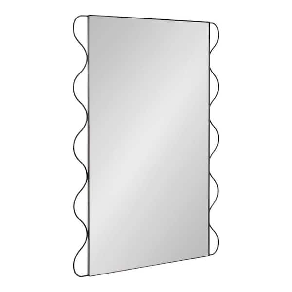 Wriggle Black 24 in. W x 35 in. H Irregular Metal Framed Mirror