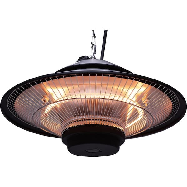 opslag zaterdag Beoordeling Hanover 1500W 16.7 in. Infrared Halogen Steel Round Electric Hanging Heat  Lamp with Remote, Powerful Heating up to 56 Sq. Ft. HAN1055IC-BLK - The  Home Depot