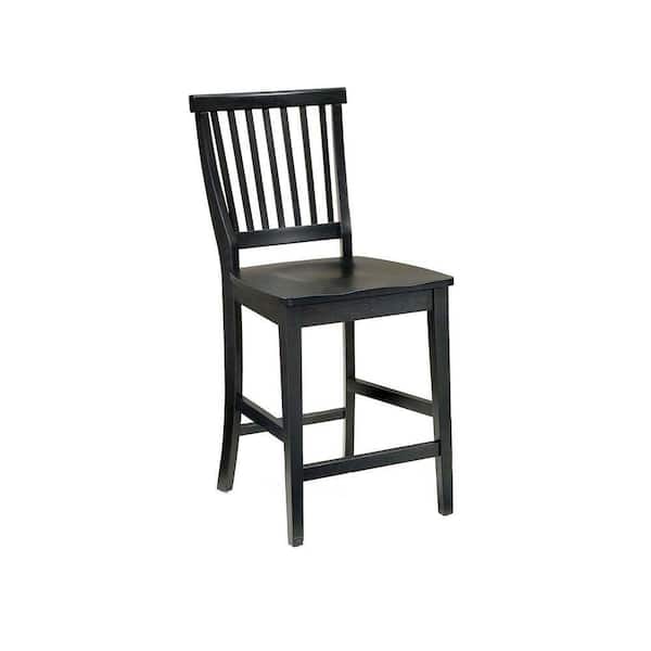 HOMESTYLES Arts and Crafts 24 in. Black Bar Stool