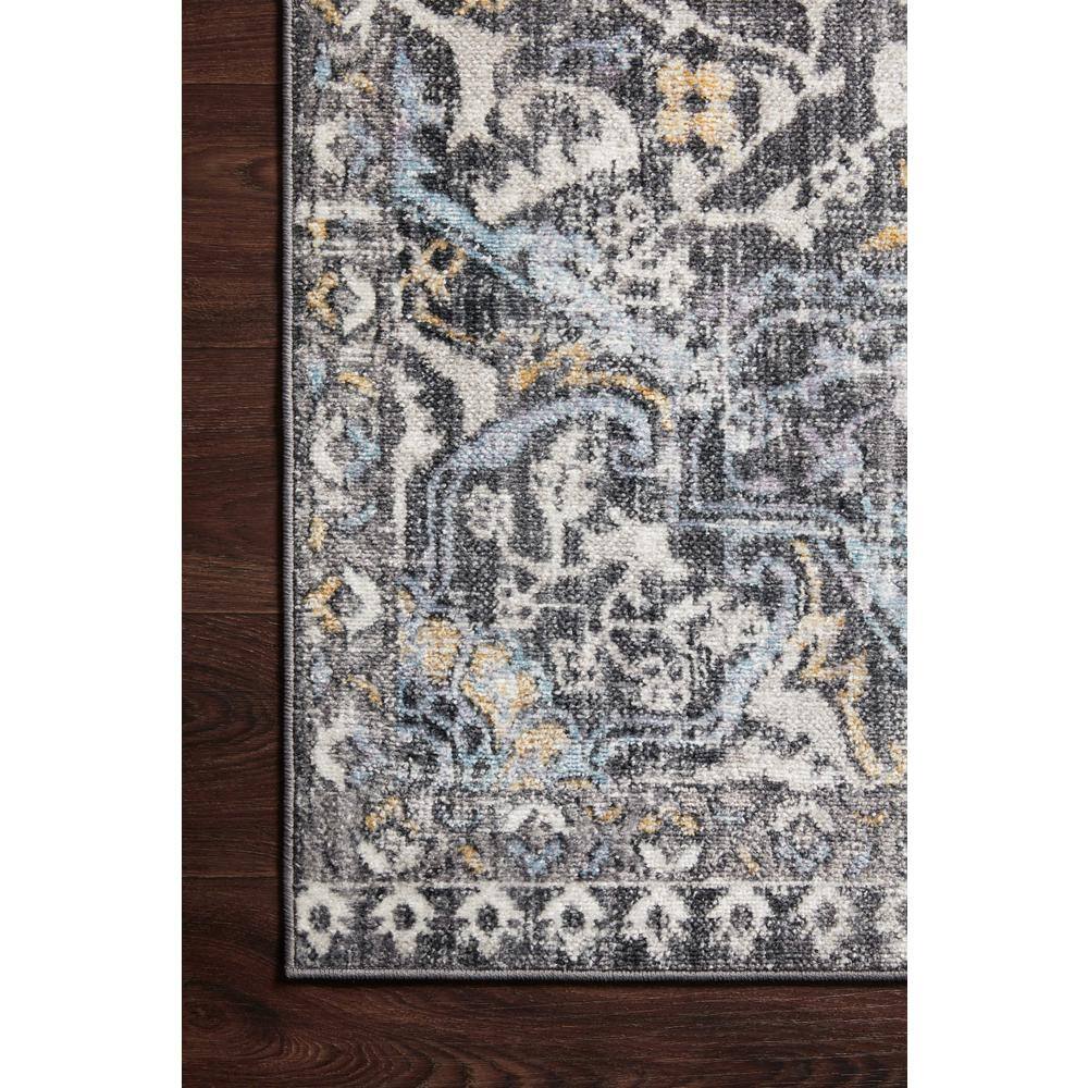 Charcoal Gold Opulence 85"x120" Synthetic Area Rug