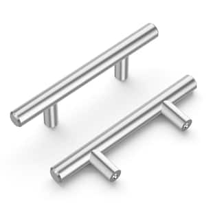Bar Pulls Collection Pull 2-1/2 in. (64mm) Center to Center Chrome Finish Modern Steel Bar Pulls (10-Pack)