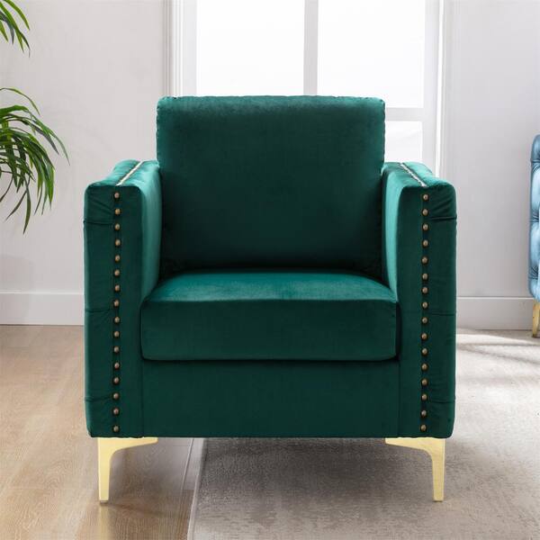 modern velvet armchair