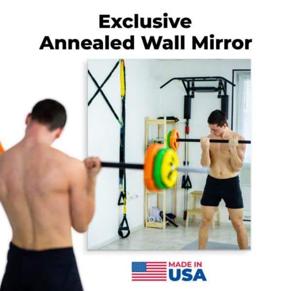 Ashe Full Body Adhesive Mirror, Kids Safe, Workout Mirrors for Home Gym,  Acrylic