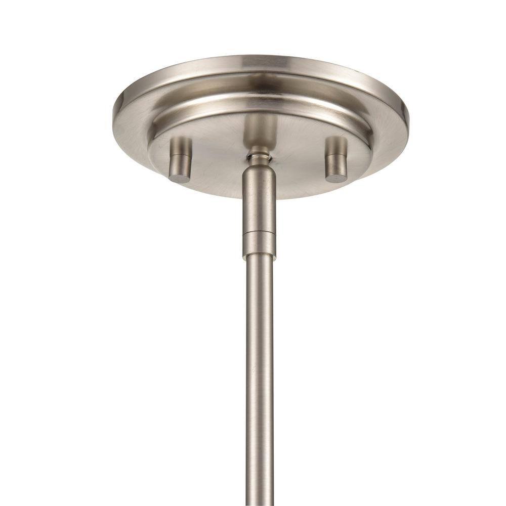 Forsyth 5" Brushed Nickel Glass Mini Pendant Light