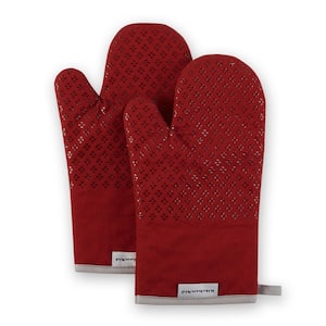 Asteroid Silicone Grip Paprika Red Oven Mitt Set (2-Pack)