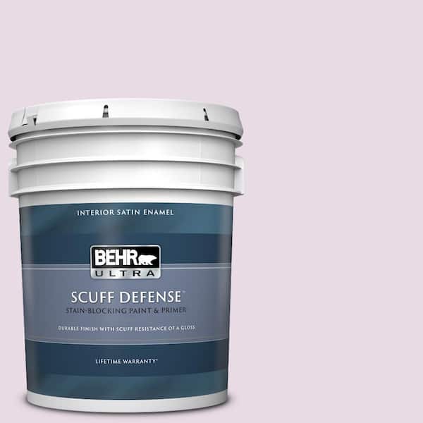 BEHR ULTRA 5 gal. #M110-1 Twinkled Pink Extra Durable Satin Enamel Interior Paint & Primer