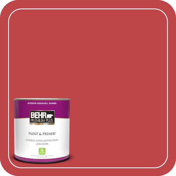 BEHR PREMIUM PLUS 1 qt. Home Decorators Collection #HDC-FL13-1 Glowing Scarlet Eggshell Enamel Low Odor Interior Paint & Primer