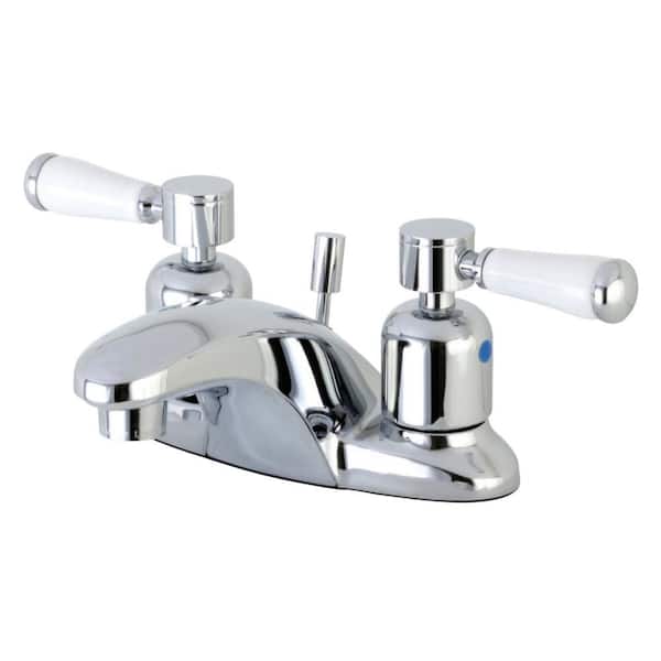 Kingston Brass Paris 4 in. Centerset Double Handle Bathroom Faucet in Chrome