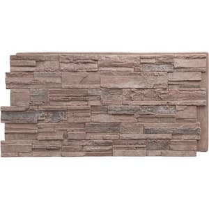Cascade 48 5/8 in. x 1 1/4 in. Shasta Stacked Stone, StoneWall Faux Stone Siding Panel
