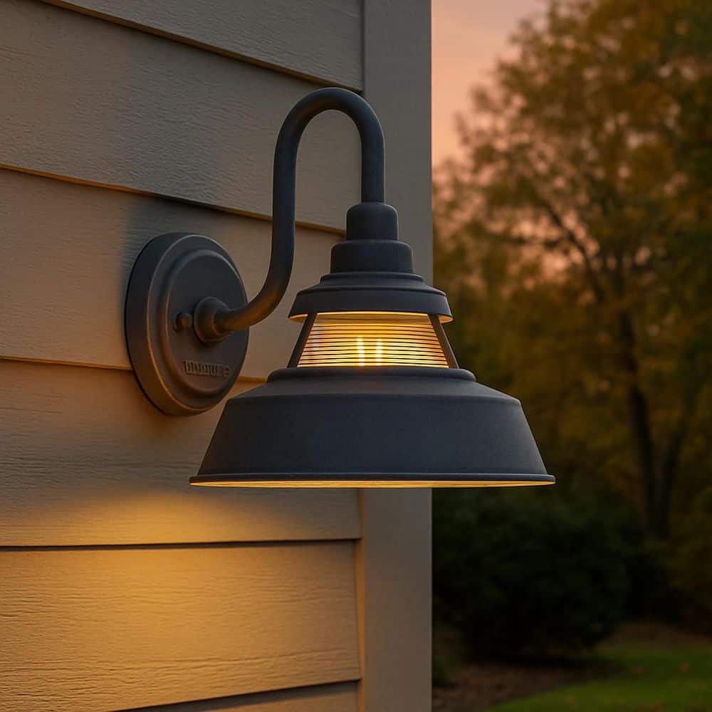 Troyer Medium Outdoor Wall Mount Sconce, Aged Zinc price history on PriceWatchPro