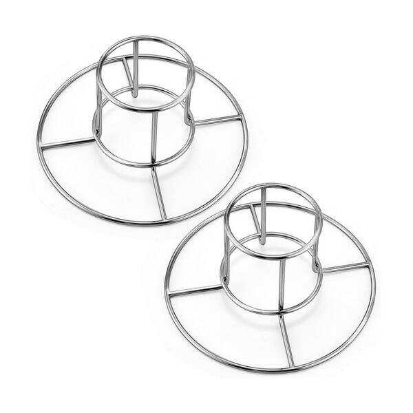 2-Piece Stainless Steel Chicken Holder Grill Rack Vertical Chicken Roasting Stand for Oven or BBQ Beer Can Chicken