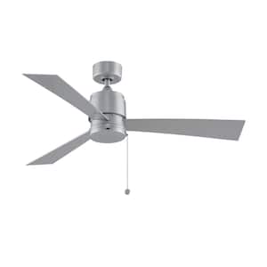 Zonix Wet 52 in. Indoor/Outdoor Silver Ceiling Fan with Silver Blades