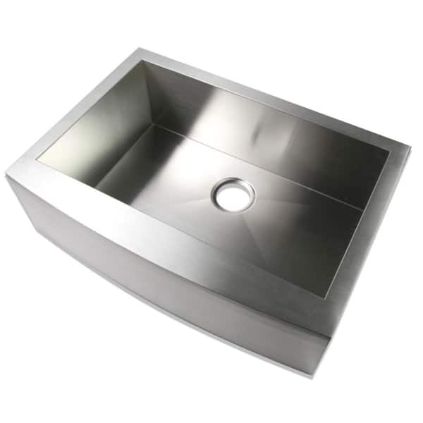 Satico Amuring Stainless steel 32 in. Single Bowl Sink Handmade Farmhouse Apron Kitchen Sink without Workstation