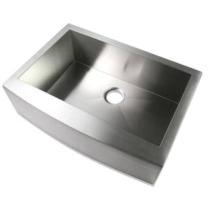 Amuring Stainless steel 32 in. Single Bowl Sink Handmade Farmhouse Apron Kitchen Sink without Workstation