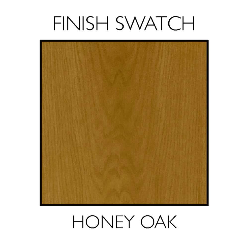 Claremont Honey Oak 36-Inch Tri-View Medicine Cabinet with Mirrored Doors