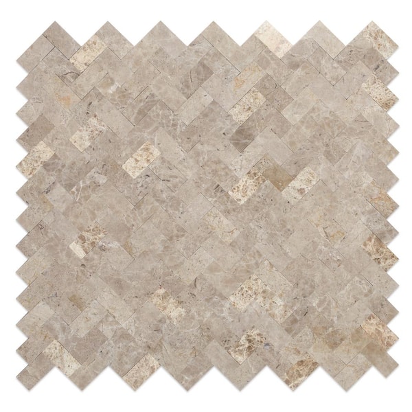 SpeedTiles Macademia Beige 12.09 in. x 11.65 in. x 5mm Stone Peel and Stick Wall Mosaic Tile (5.87 sq. ft. /Case)