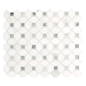 Bianco Dolomite 13 in. x 13.25 in. Polished Marble Look Floor and Wall Tile (10.6 sq. ft./Case)