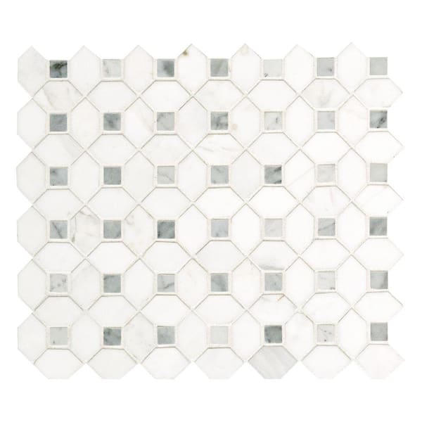 MSI Bianco Dolomite 13 in. x 13.25 in. Polished Marble Look Floor and Wall Tile (10.6 sq. ft./Case)