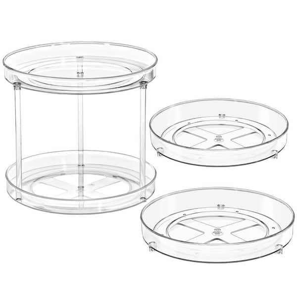 Lazy Susan Organizer, 3-Lazy Susans 1-2-Tier, 1-Flat and 1-Tall