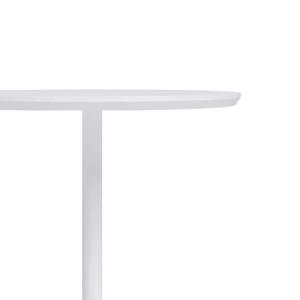 White Round Mid-Century Modern Counter Height Table