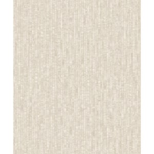 Mini Metallic Planks Faux Wallpaper Cream Paper Strippable Roll (Covers 57 sq. ft.)