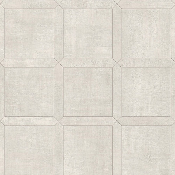 Unico White Frame 12 in. x 12 in. Concrete Look Porcelain Mosaic Floor and Wall Tile (9.70 sq. ft. /case)