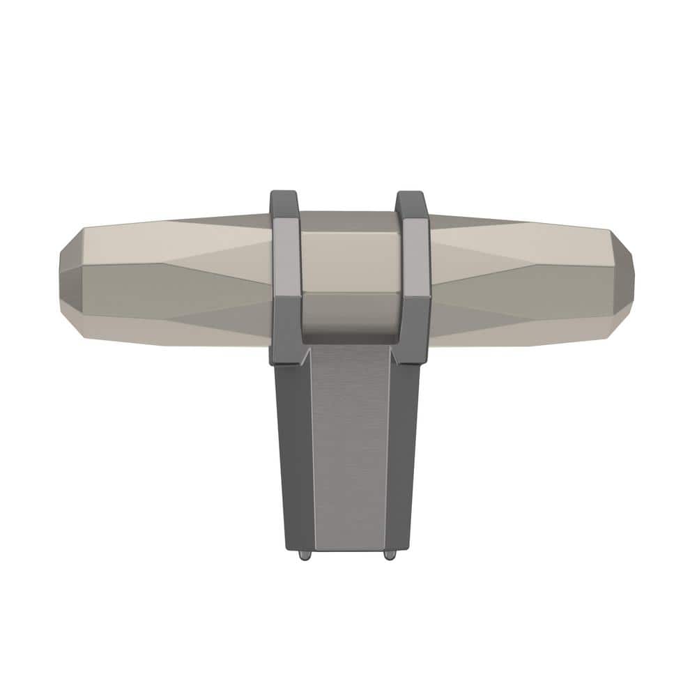 Modern 2.5-inch Brushed Nickel T-Handle Cabinet Knob