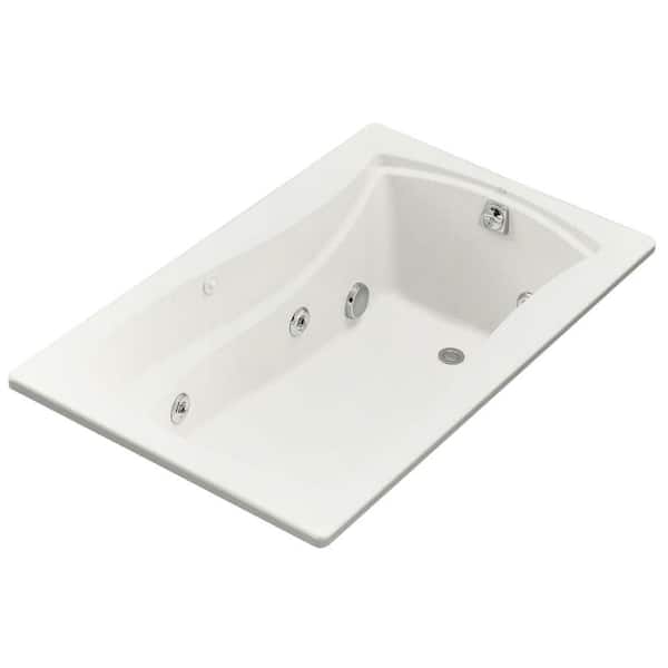 KOHLER Mariposa 60 in. x 36 in. Rectangular Whirlpool Bathtub with Reversible Drain in White