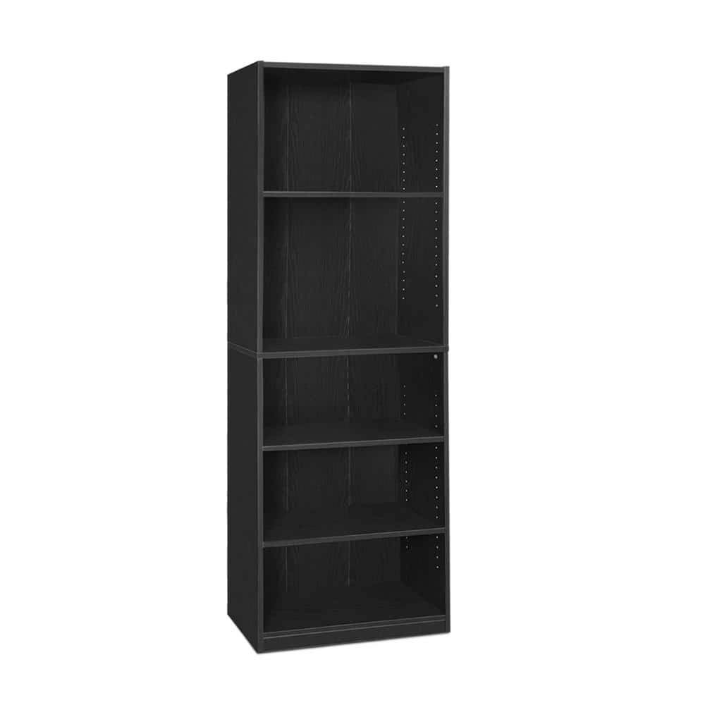 Furinno JAYA Simply Home 5-Shelf Bookcase  Black