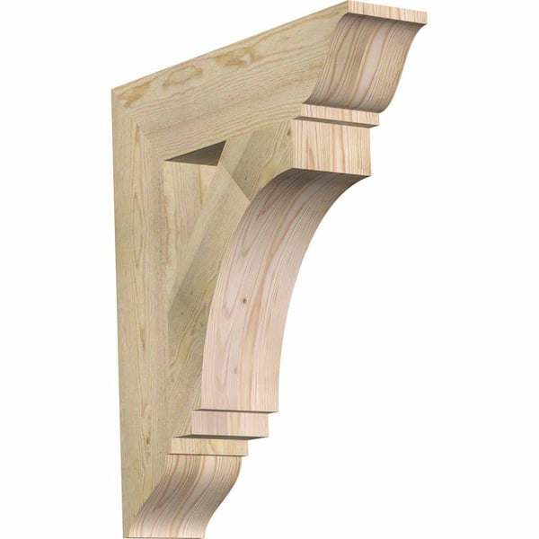 Ekena Millwork 6 in. x 30 in. x 26 in. Douglas Fir Imperial Traditional Rough Sawn Bracket