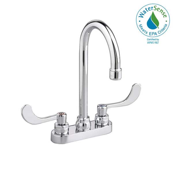 American Standard Monterrey 4 in. Centerset 2-Handle High-Arc Bathroom Faucet with Grid Drain in Chrome