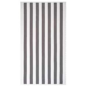 Black and white striped pool towels hot sale